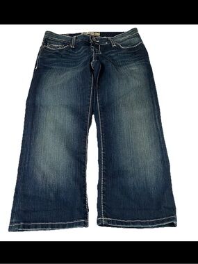 BKE Women’s Size 29 Stella Capri Pant Jeans Dark Wash Blue Denim Stretch #4189